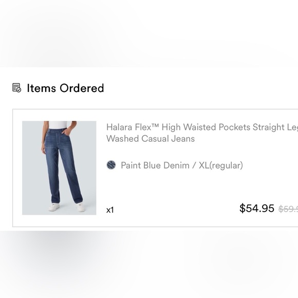 Halara Flex High Waisted Straight Leg Jeans - Picture 3 of 3